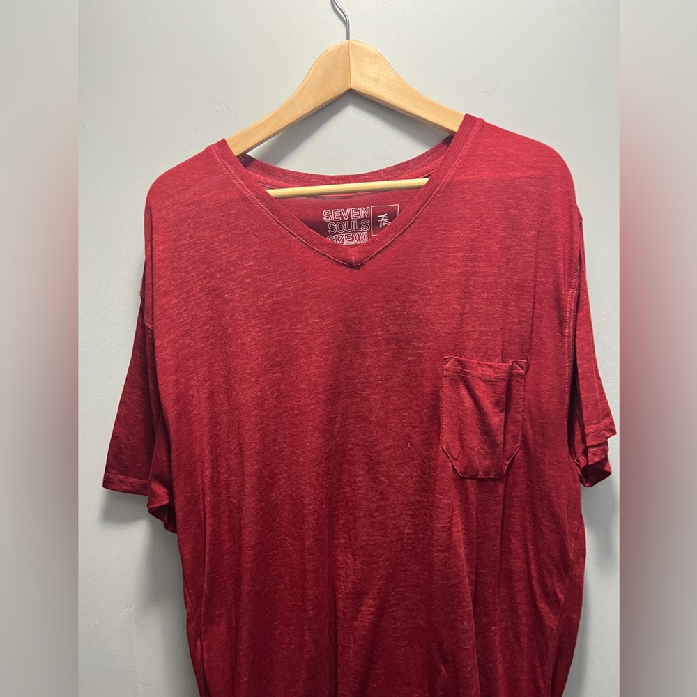 Men’s Seven Souls V-Neck Shirt Sz. XXL